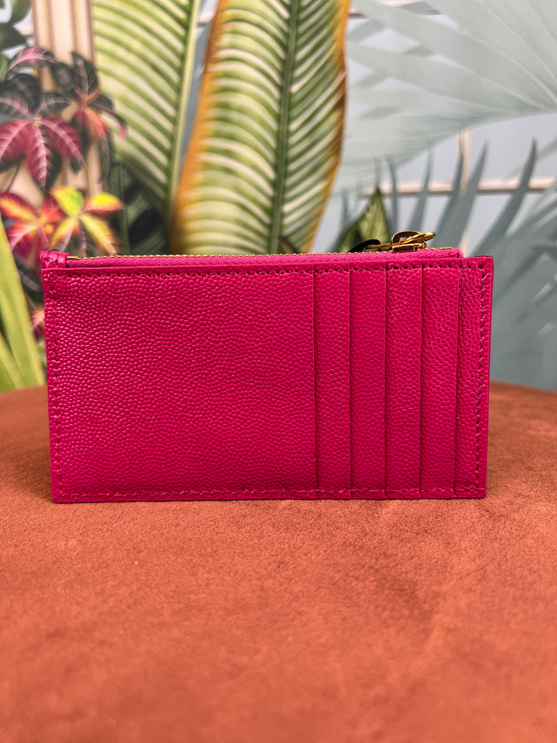 Saint laurent Cassandre fragments zipped cardholder – A Piece Lux