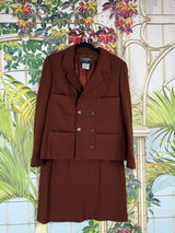Chanel Vintage Tweed Set Brown Fall 1998's collection