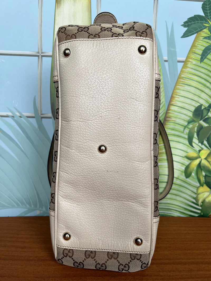 Gucci princy canvas tote beige