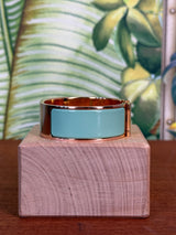 Hermès Clic H Bracelet turquoise / rose gold