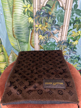 Louis Vuitton scarf logo brown