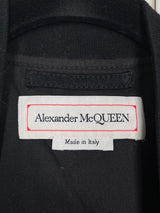 Alexander McQueen embroiled-logo zip-up bomber mens jacket in black