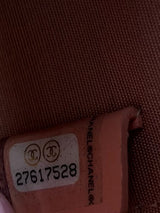 Chanel round camellia bag embossed light pink