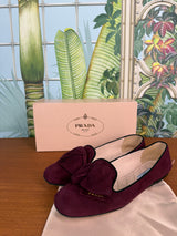 Prada flats suede purple