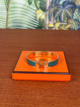 Hermès Clic H Bracelet emerald green /gold