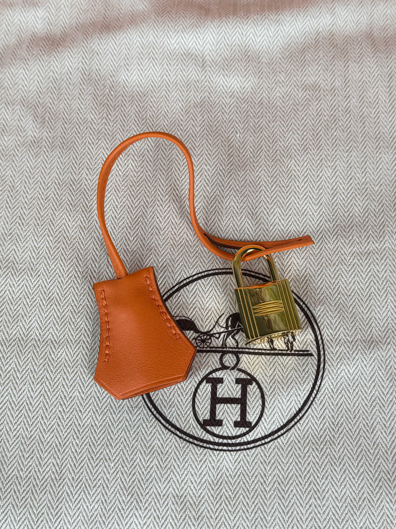 Hermès Birkin 25 retourne swift Leather Orange gold hardware