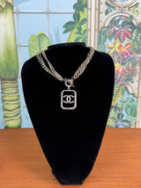 Chanel coco mark multi chain pendant necklace