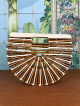 Cult Gaia ark ash multicolor small handbag