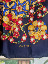 Chanel scarf blue/multicolor