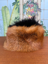 Moschino couture fur hat with tail