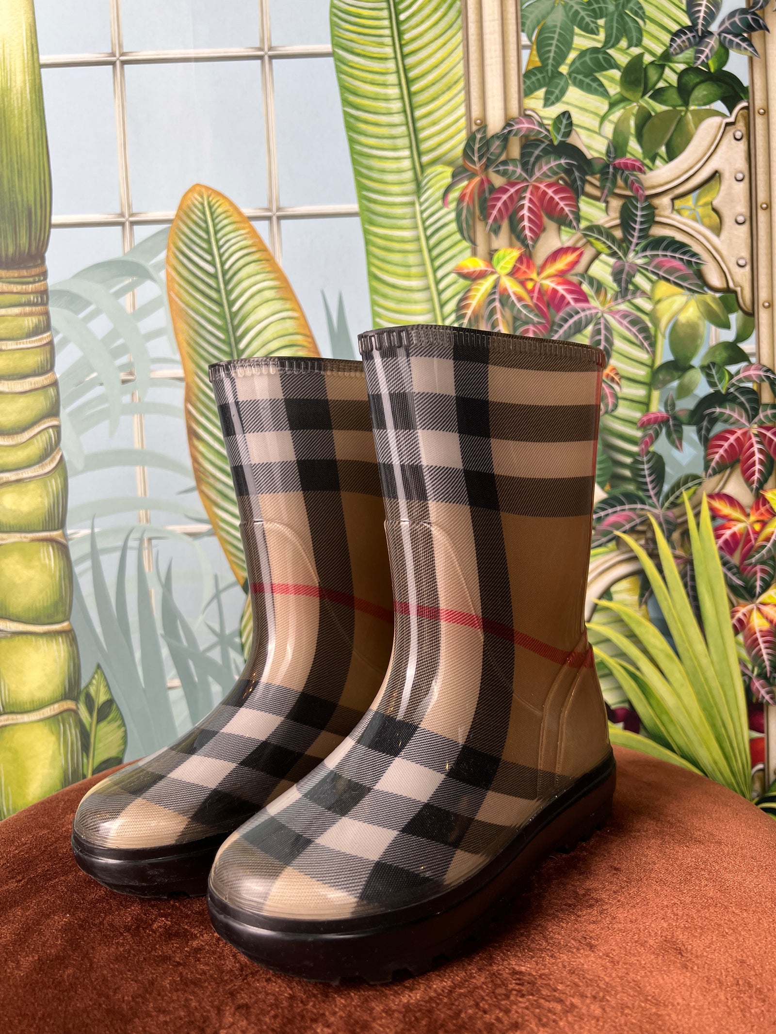 Burberry rubber boots online