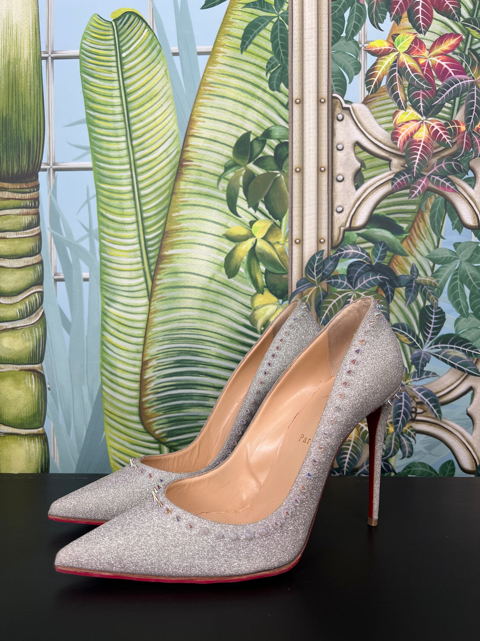 Christian Louboutin Anjalina pumps glitter sunset – A Piece Lux