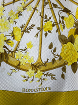 Hermés silk scarf romantique yellow flower