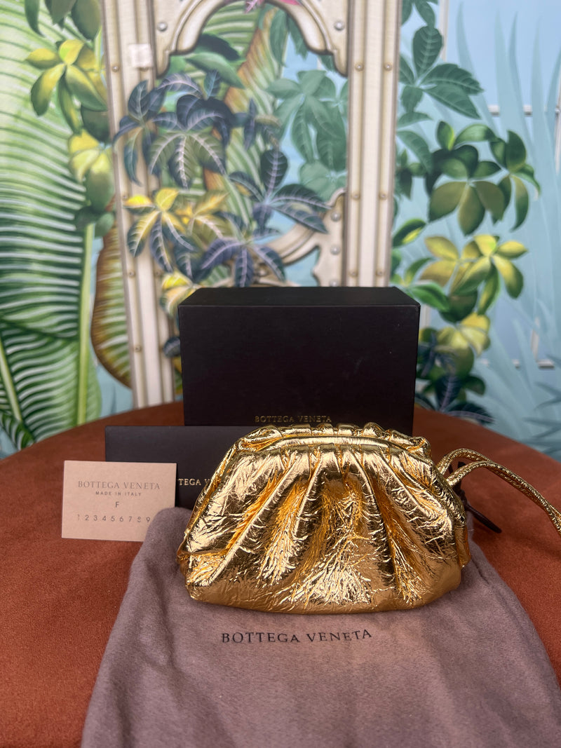 Bottega Veneta Gold Pouch Bag Bottega Veneta Pouch/purse Gold – A