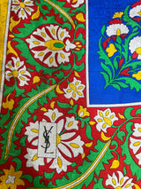 Yves Saint laurent yellow, green, red scarf