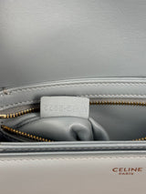 Celine teen triomphe bag shiny calfskin soft blue