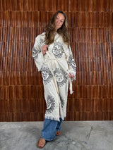 Amca cotton kaftan black sun