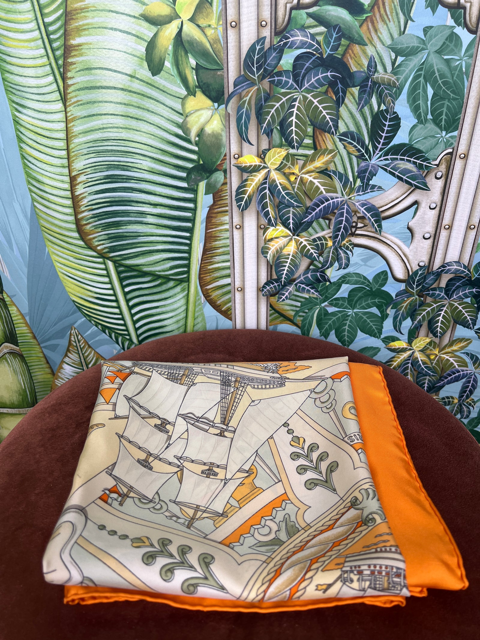 Hermés silk scarf lair marin orange – A Piece Lux