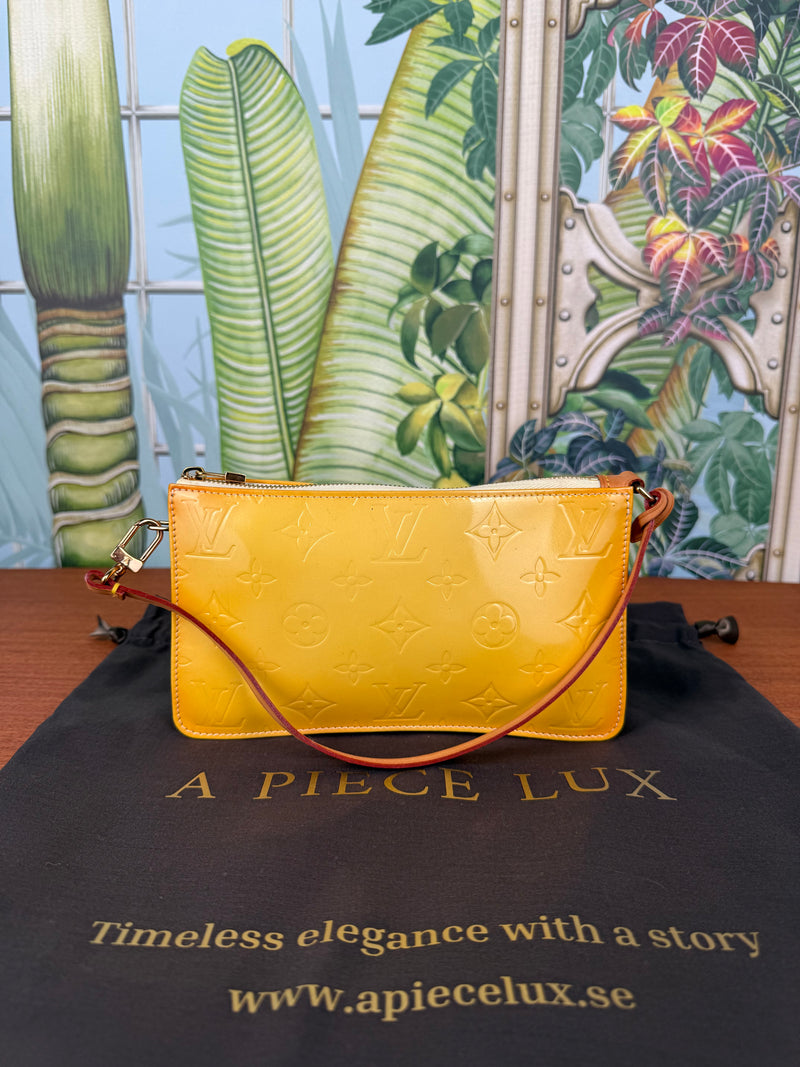 Louis Vuitton monogram vernis Lexington accessory pouch bag yellow