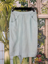 Chanel Vintage Tweed Set Light Blue