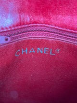 Chanel leather waist bag red