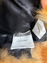 Moschino couture fur hat with tail
