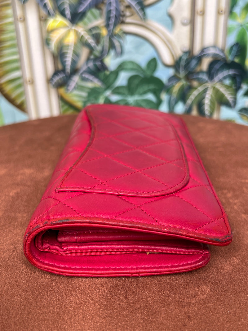 Chanel Timeless wallet red