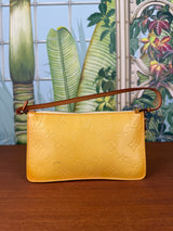 Louis Vuitton monogram vernis Lexington accessory pouch bag yellow
