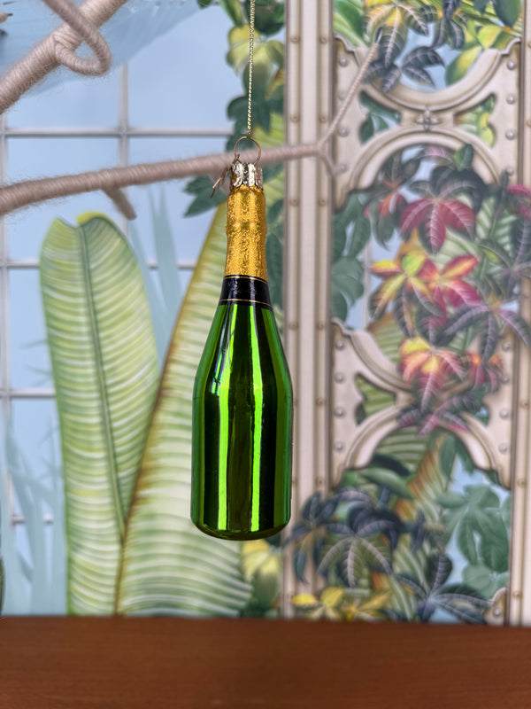 Vondels glass green luxury Champagne bottle