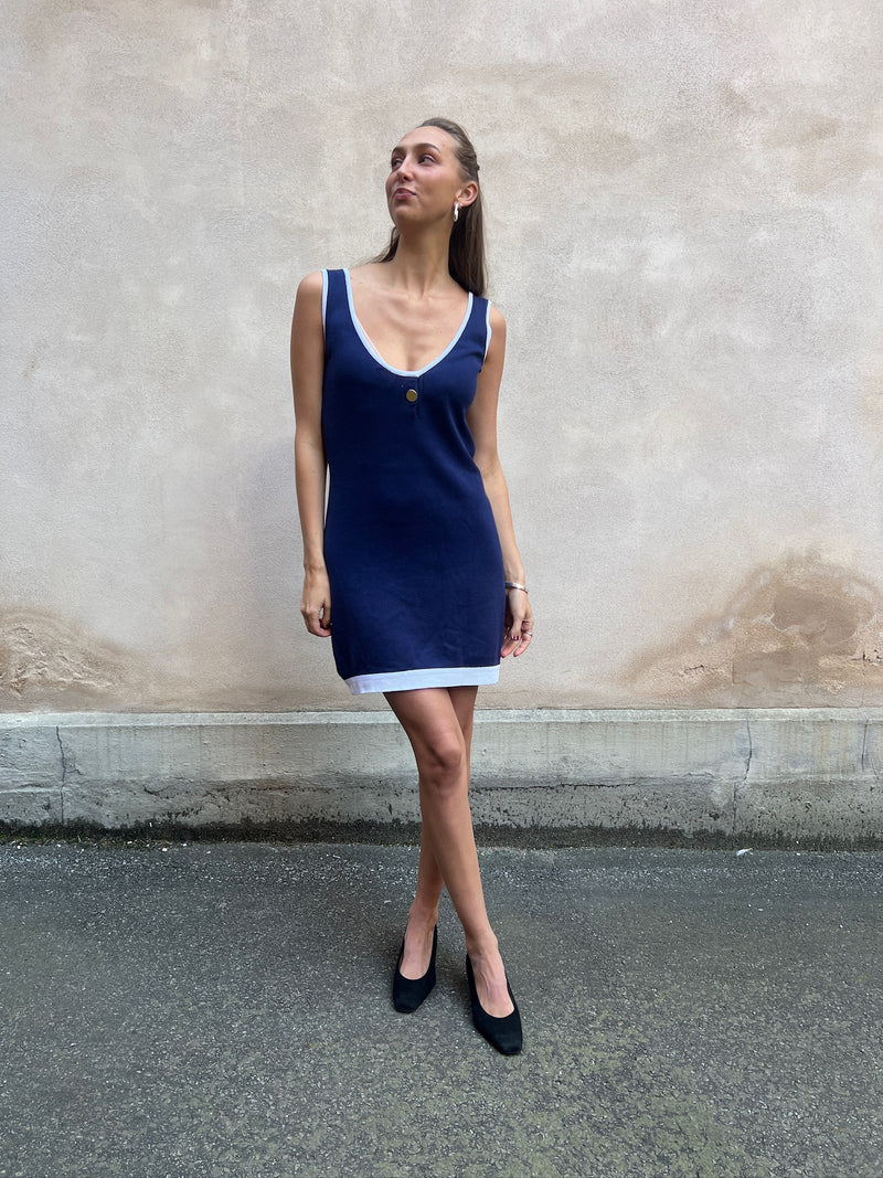 Chanel blue dress