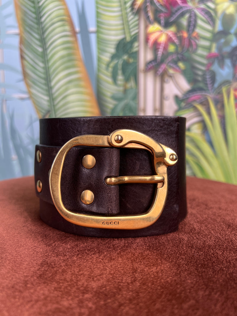 Gucci wide belt brown – A Piece Lux