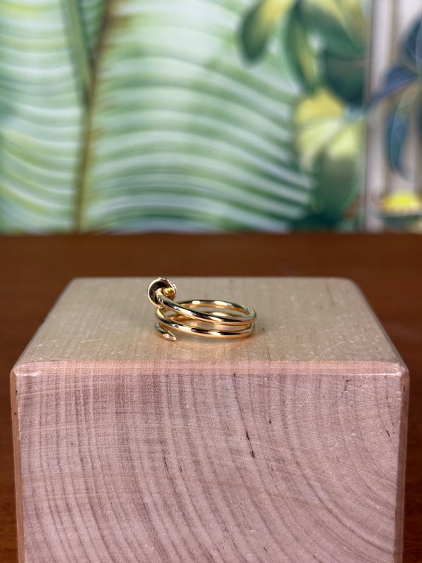 Cartier Juste un Clou ring, Double, diamonds yellow gold