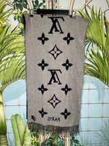 Louis Vuitton cold Reykjavik scarf black/grey