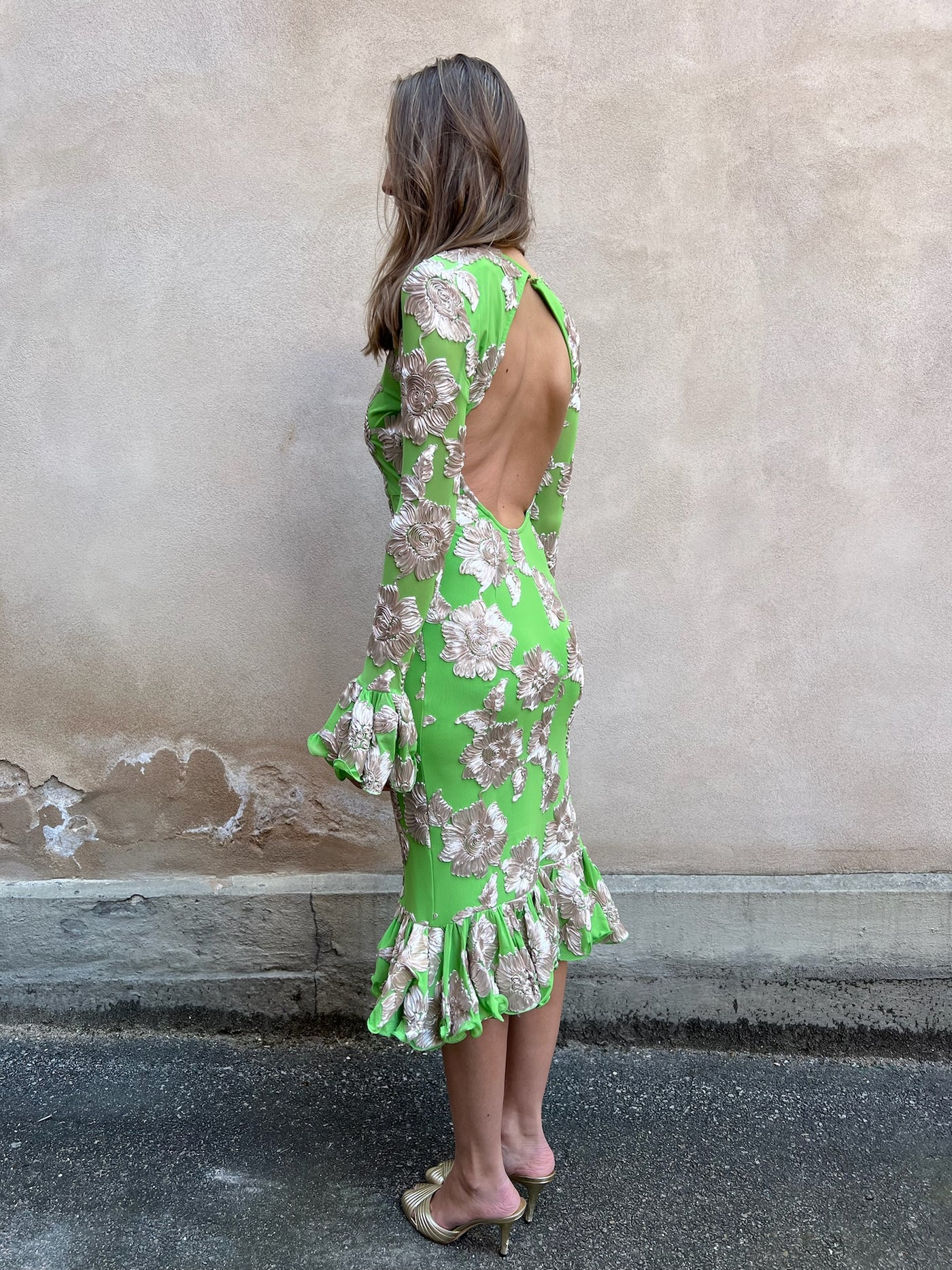 Rotate dress green  A Piece Lux