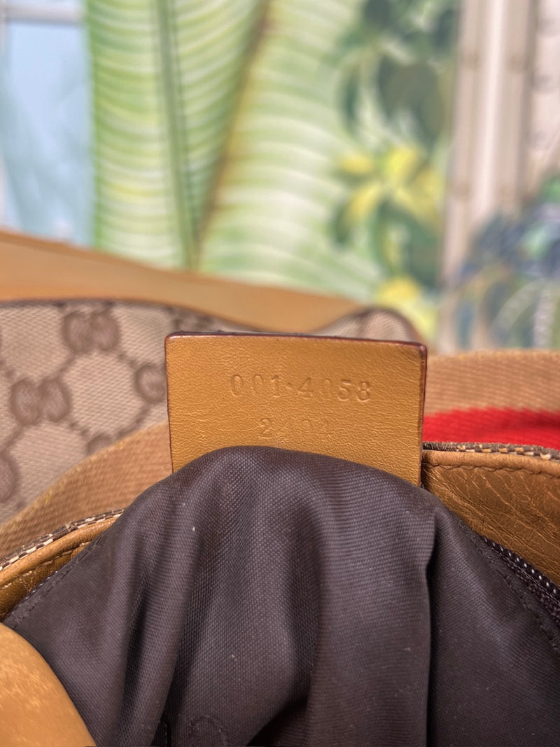 Gucci GG supreme 2Way hobo bag bamboo