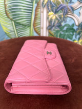 Chanel Matelassé wallet pink