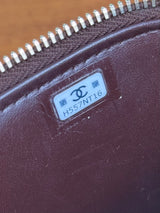Chanel Vanity case limited edition bag pearl crush brown velvet