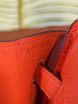 Hermès Birkin 25 retourne swift Leather Orange gold hardware