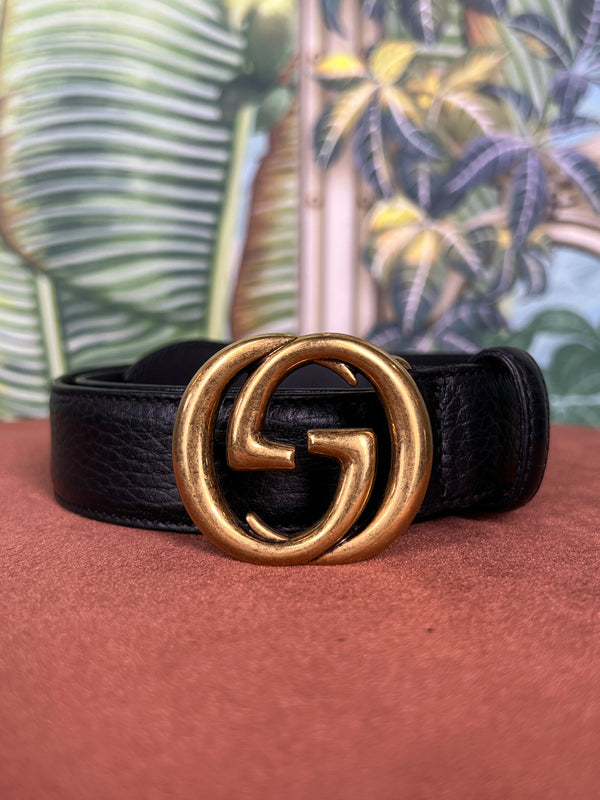 Gucci belt  GG Marmont thin black