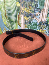 Louis Vuitton initiales reversible belt monogram/black