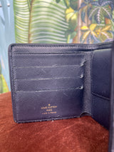 Louis Vuitton wallet blue fabric