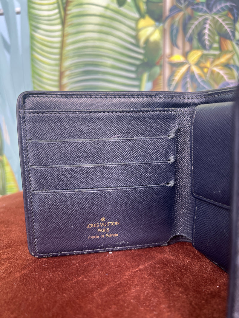 Louis Vuitton wallet blue fabric