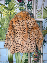 Fur deluxe impression de paris leopard fur jacket