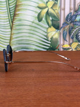 Chanel round Sunglasses blue denim