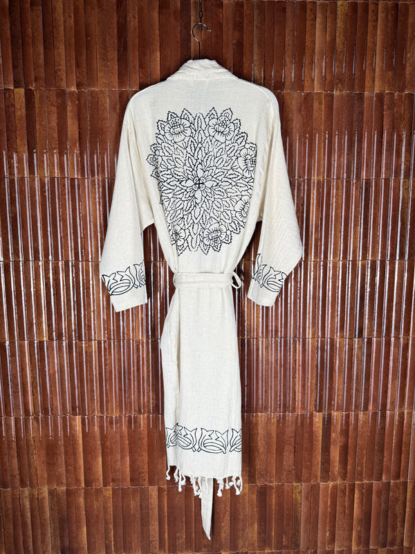 Amca linen mix kaftan bloom
