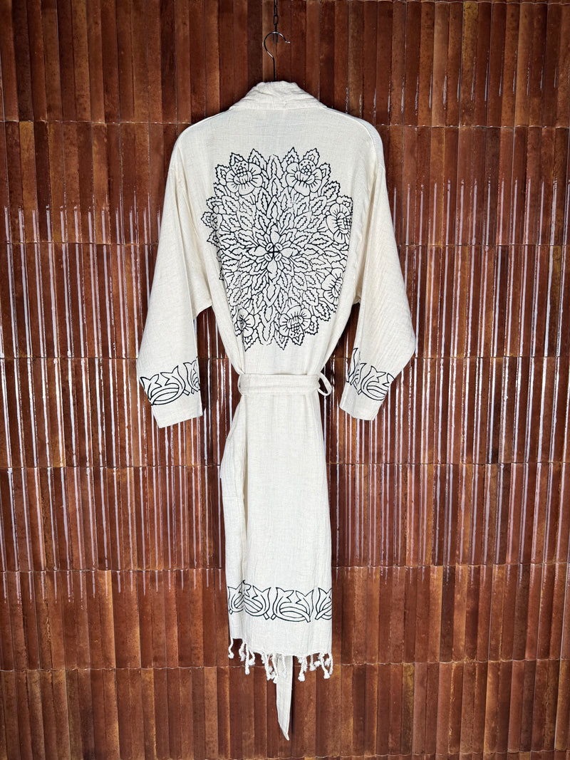 Amca linen mix kaftan bloom