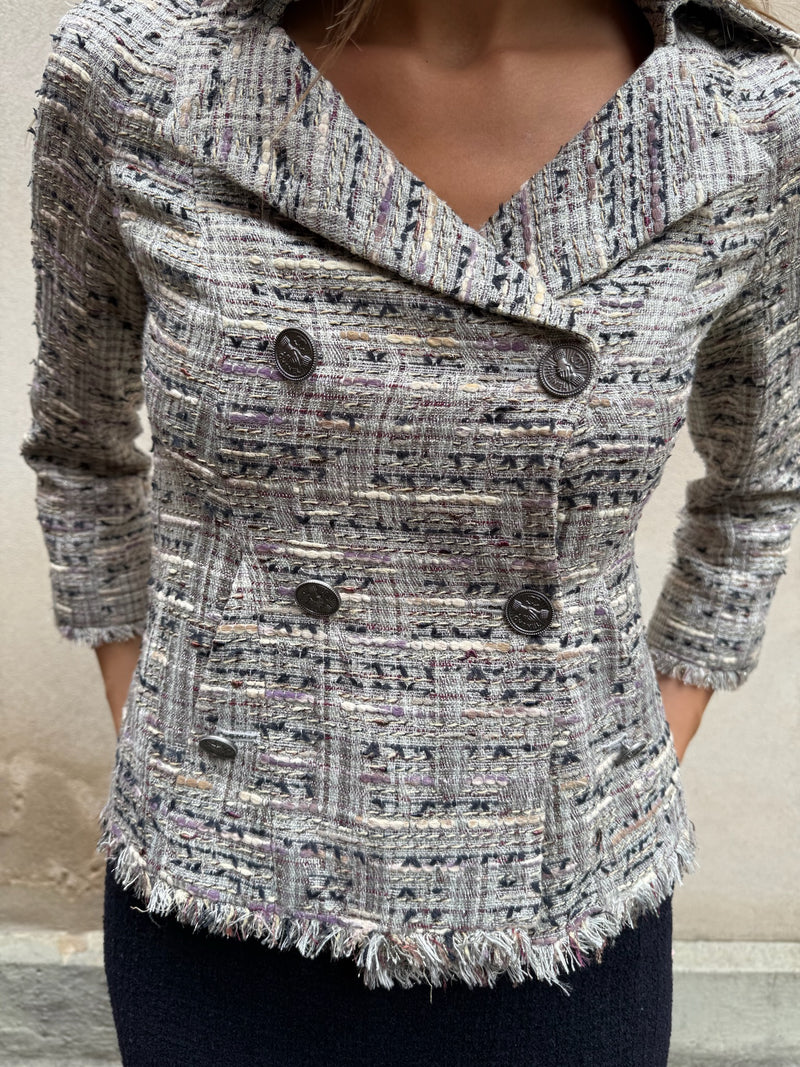 Chanel tweed blazer multicolor 2008 spring collection