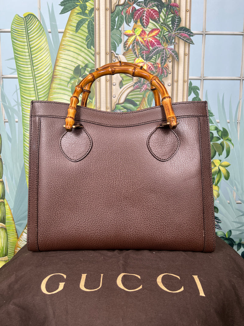 Gucci Diana bamboo shopper bag brown