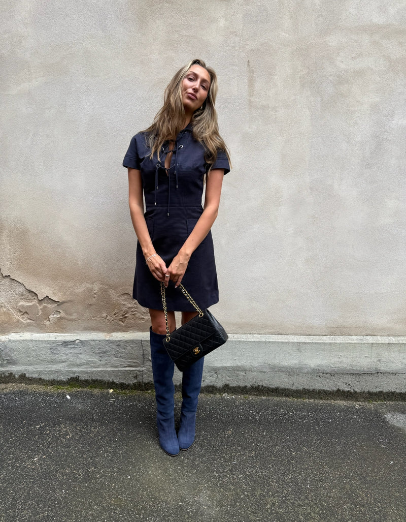 Chanel Double Flap Bag medium black/gold