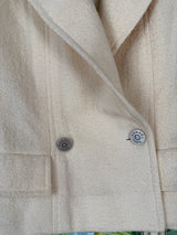 Chanel vintage cream tweed blazer